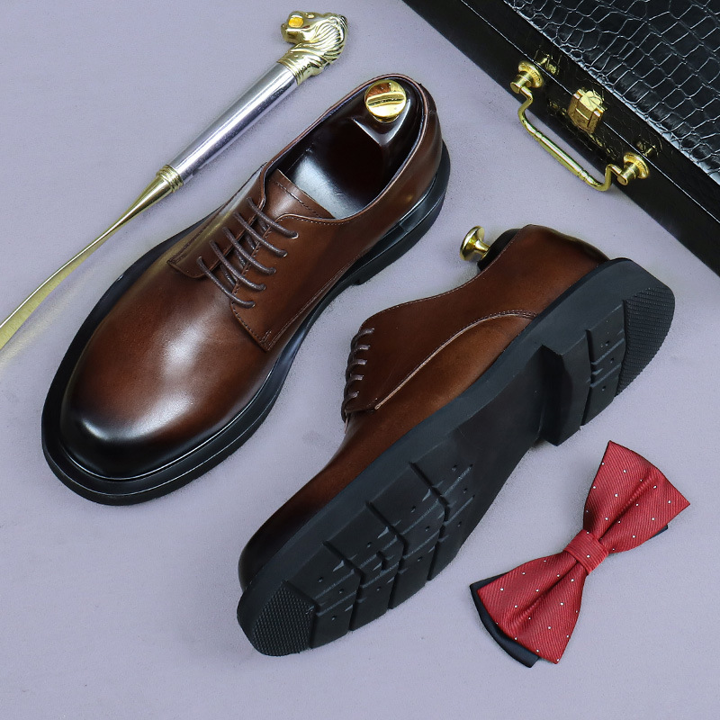 Formal Men Daily Wear Footwear - 남성용 고품질 천연 가죽 옥스퍼드 더비