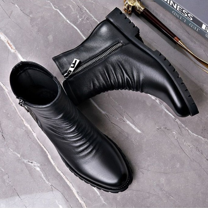Men Formal Wear With Boots - 고품질 남성용 하이탑 부츠 천연 가죽