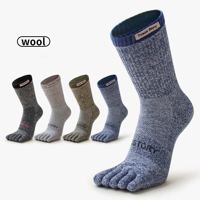 Sock Garter Men - 메리노 울 다섯 손가락 스포츠 양말